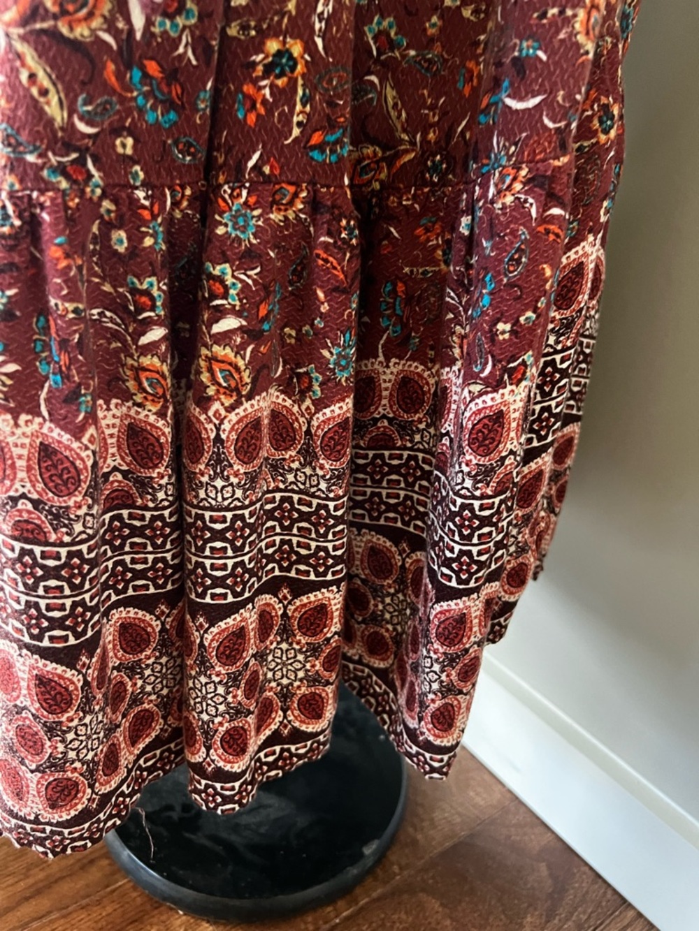 Knox Rose Rust Floral Wrap Maxi Dress - Picture 5 of 9
